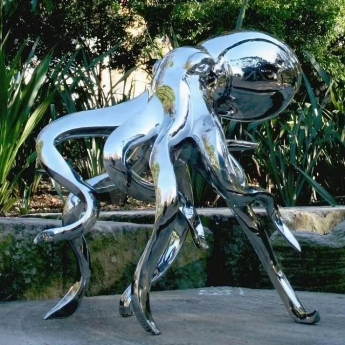 outdoor front porch decor figure stainless steel sculpture 3