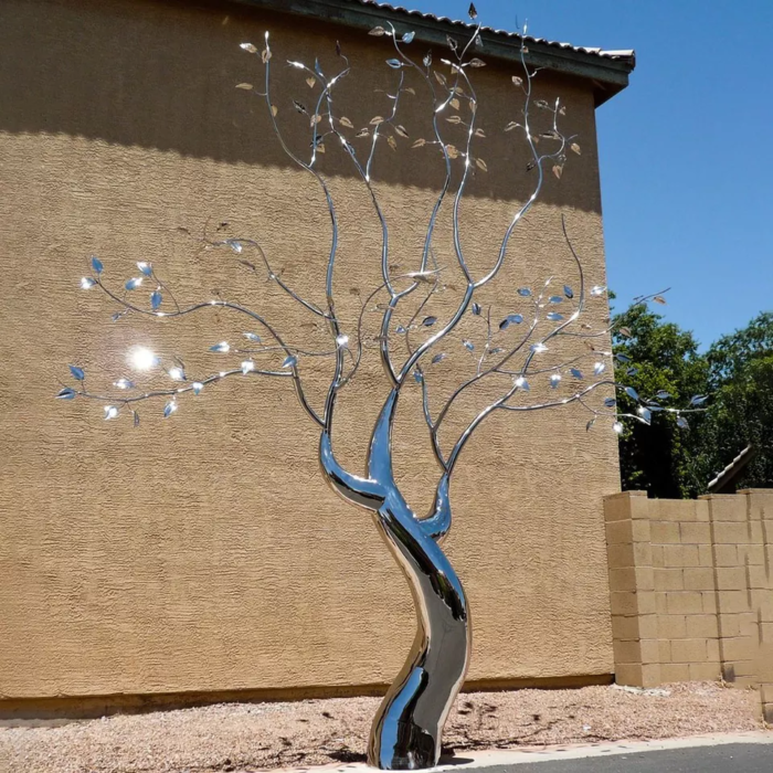 stainless steel abstract tree sculpture 1