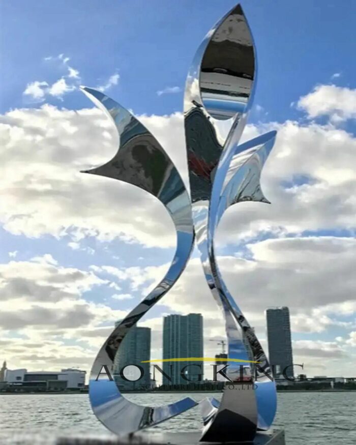 Architecture large stainless steel sculpture 2