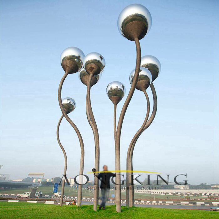 Architecture large stainless steel sculpture 3